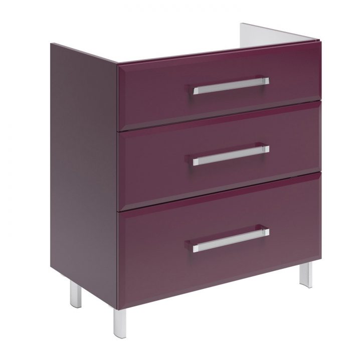 Meuble Sous-Vasque L.79.5 X H.84 X P.45.2 Cm, Opale dedans Lavabo Leroy Merlin