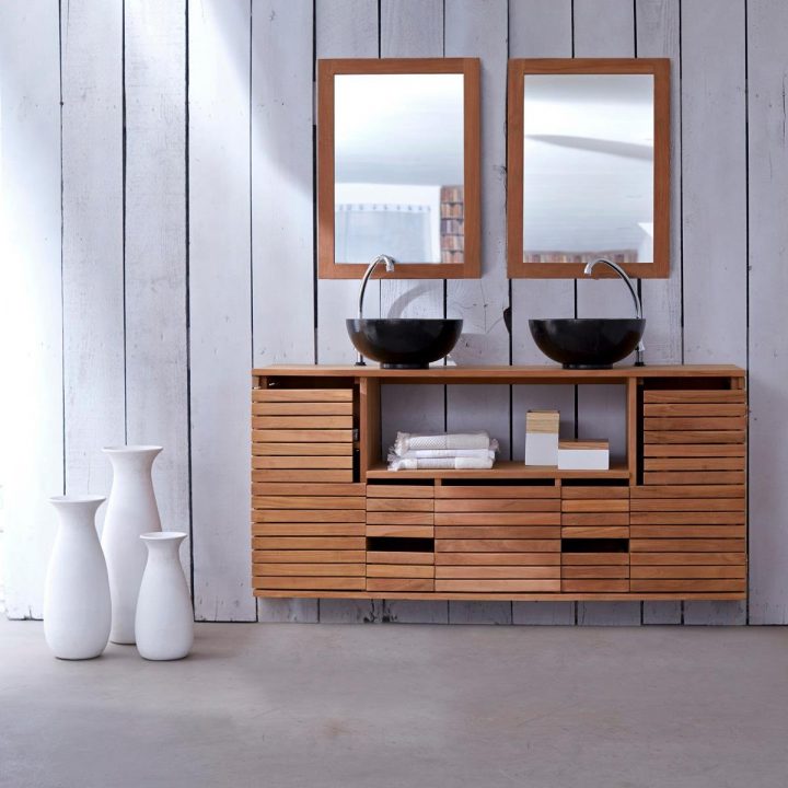 Meuble Suspendu En Teck 145 Slats Tikamoon – Meuble Salle De pour 3 Suisses Meuble Salle De Bain Meuble Suspendu En Teck 145 Slats Tikamoon – Meuble Salle De pour 3 Suisses Meuble Salle De Bain