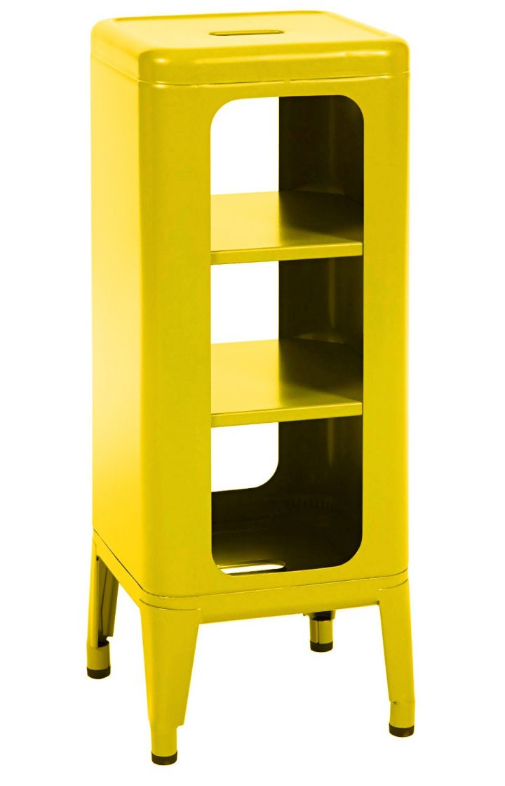 Meuble Tabouret Mt750 De Tolix, Jaune Citron à Potiron Meuble Meuble Tabouret Mt750 De Tolix, Jaune Citron à Potiron Meuble