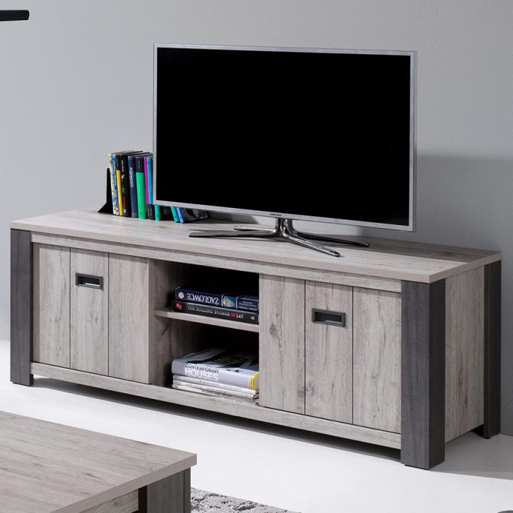 Meuble Télé 150 Cm Contemporain Couleur Bois Gris Melany à Meuble Télé Pas Cher Meuble Télé 150 Cm Contemporain Couleur Bois Gris Melany à Meuble Télé Pas Cher