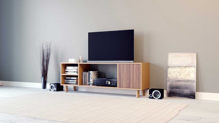 Meuble Télé En Bois À Configurer – Armoires Par Mycs encequiconcerne Meuble Okay