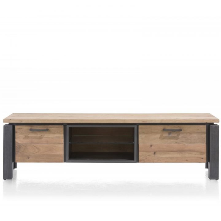 Meuble Télé En Bois Et Métal De La Collection Kikar dedans Meuble Tele Metal Noir