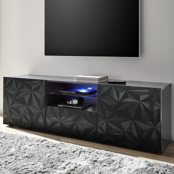 Meuble Télé Laqué, Meuble Télé 180 Cm, Meuble Télévision Gris dedans Meuble Télé Pas Cher Meuble Télé Laqué, Meuble Télé 180 Cm, Meuble Télévision Gris dedans Meuble Télé Pas Cher