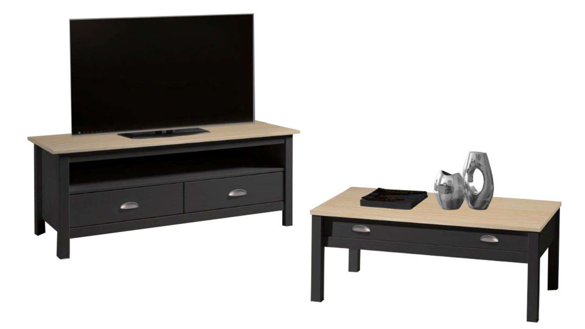 Meuble Tv 110 Cm Finition Verni Amazone Coloris Anthracite intérieur Amazone Meuble