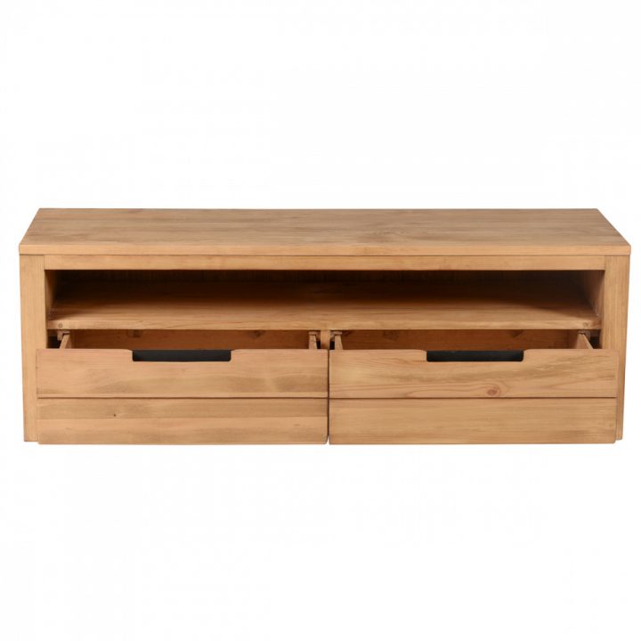 Meuble Tv 120 Cm Pin Massif 2 Tiroirs 1 Niche Gamme Nati dedans Meuble Tv 110 Cm Meuble Tv 120 Cm Pin Massif 2 Tiroirs 1 Niche Gamme Nati dedans Meuble Tv 110 Cm