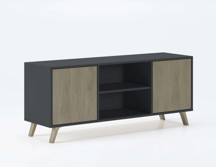 Meuble Tv 140 2 Portes,Gris Anthracite Et Puccini – Meuble concernant Meuble Tv Gris Anthracite Meuble Tv 140 2 Portes,Gris Anthracite Et Puccini – Meuble concernant Meuble Tv Gris Anthracite