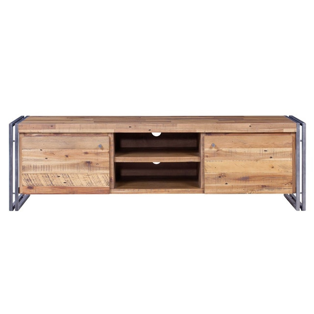 Meuble Tv 165 Cm Bois Et Métal Omega Marron Zago | La Redoute tout Meuble Zago