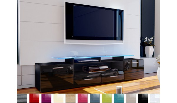 Meuble Tv Bas Noir Moderne Pour Salon serapportantà Meuble Bas Tv Meuble Tv Bas Noir Moderne Pour Salon serapportantà Meuble Bas Tv