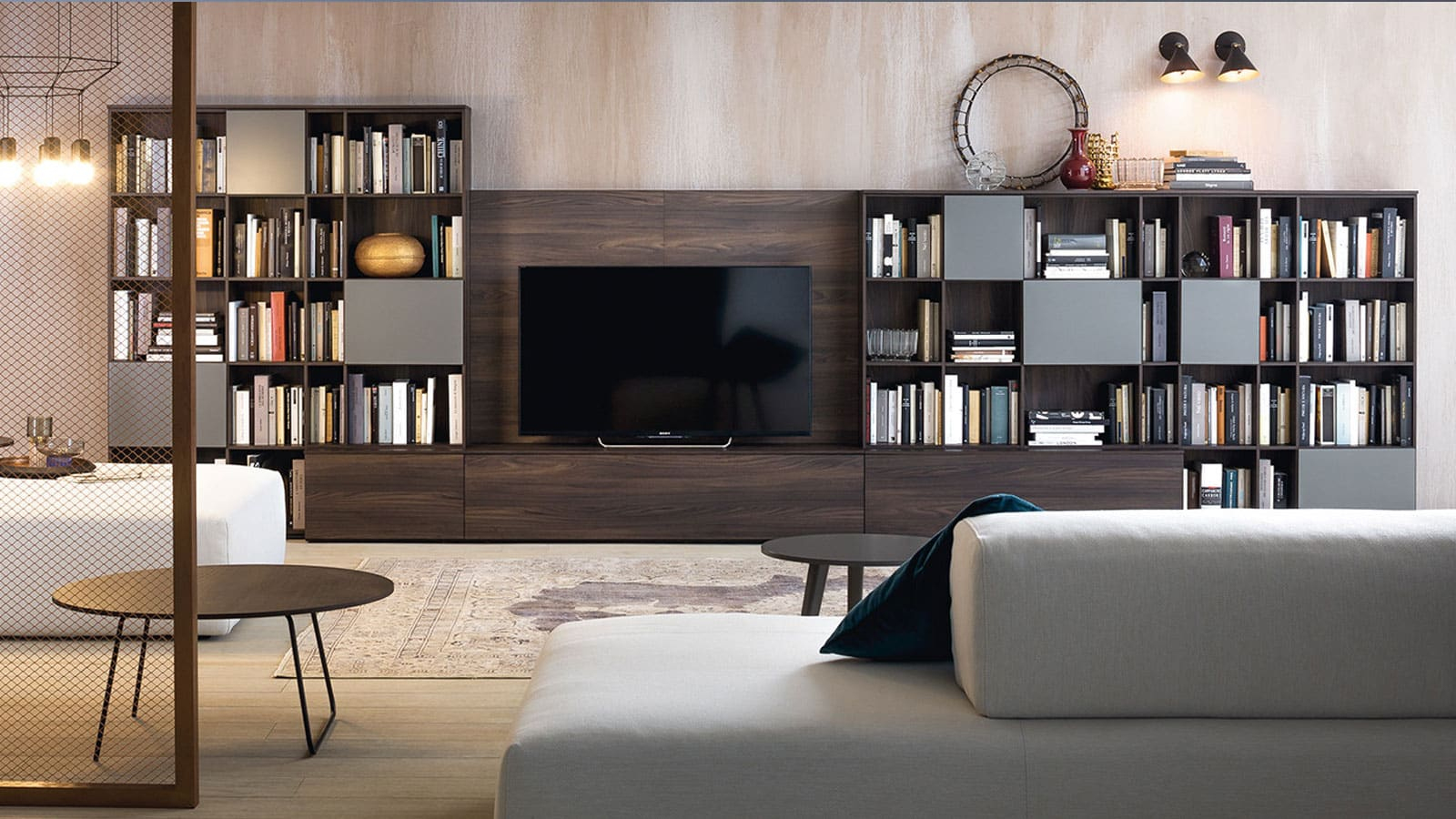 Meuble Tv Bibliothèque | Salon | Optimal Annecy intérieur Meuble Bas Bibliothèque