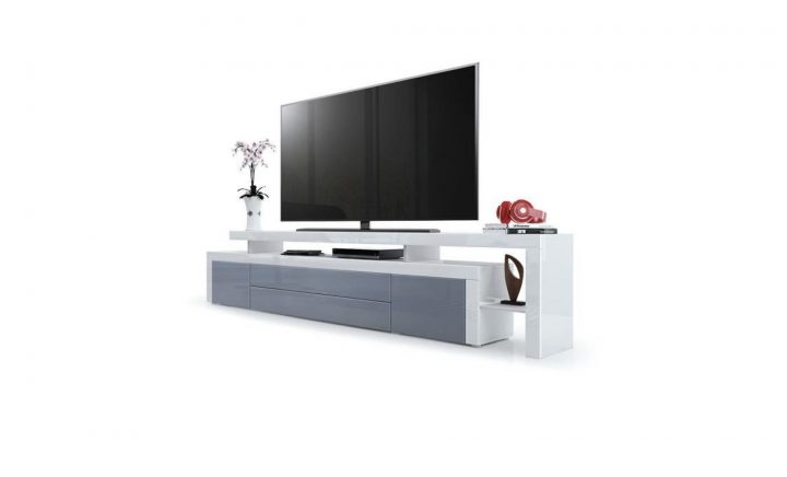 Meuble Tv Blanc / Gris Laqué 227 Cm pour Meuble Télé Pas Cher Meuble Tv Blanc / Gris Laqué 227 Cm pour Meuble Télé Pas Cher