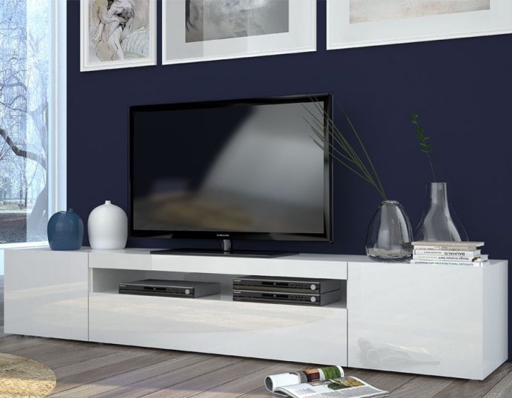 Meuble-Tv-Blanc-Laque-Design-200-Galena_Zd1_2 concernant Meuble Tv Blanc Laqué Pas Cher