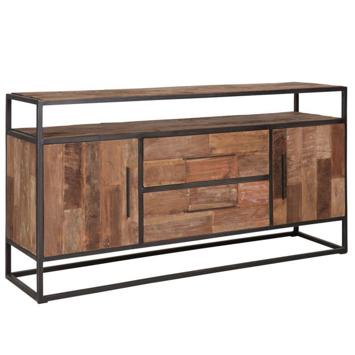 Meuble Tv Bois Et Metal En Teck Recyclé 150Cm Urban destiné Meuble Tv 110 Cm Teck Meuble Tv Bois Et Metal En Teck Recyclé 150Cm Urban destiné Meuble Tv 110 Cm Teck