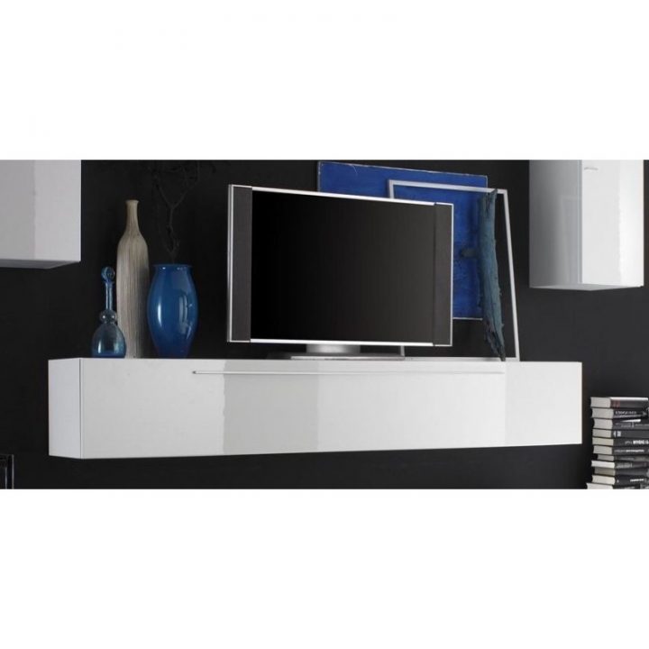 Meuble Tv D Angle Laqué Blanc | Idées De Décoration encequiconcerne Meuble Télé Blanc Laqué