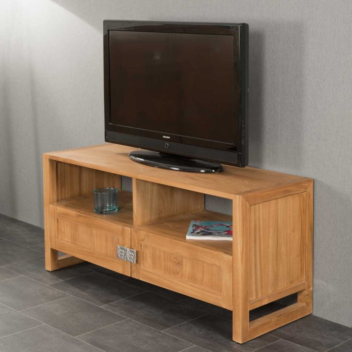 Meuble Tv En Teck Thea 110 à Meuble Tv 110 Cm Meuble Tv En Teck Thea 110 à Meuble Tv 110 Cm