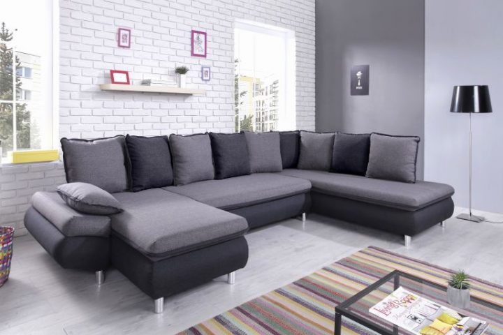 Meuble Tv Gris Anthracite Canape Panoramique Design De encequiconcerne Meuble Tv Gris Anthracite