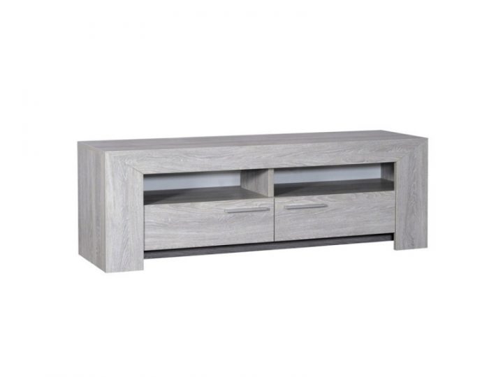 Meuble Tv Gris Clair – Tahiti – L 150 X L 45 X H 50 – Neuf pour Meuble Tele Conforama