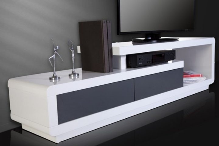 Meuble Tv Haut De Gamme Blanc avec Meuble Tv Haut