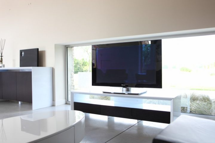 Meuble Tv Haut De Gamme Blanc intérieur Meuble Télé Haut