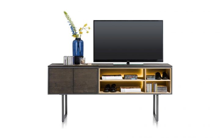 Meuble Tv Haut Moniz 180 Cm + Led – Xooon – Livraison destiné Meuble Tv Haut