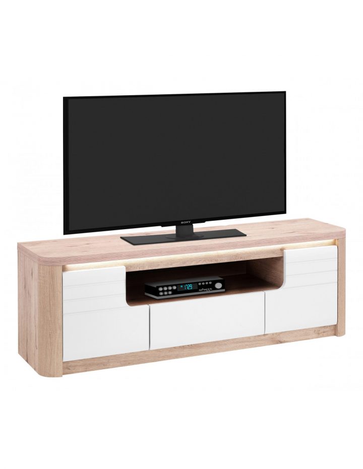 Meuble Tv L.150 Cm Bellini Décor Chêne/blanc – Meuble Tv But à But Meubles Tv
