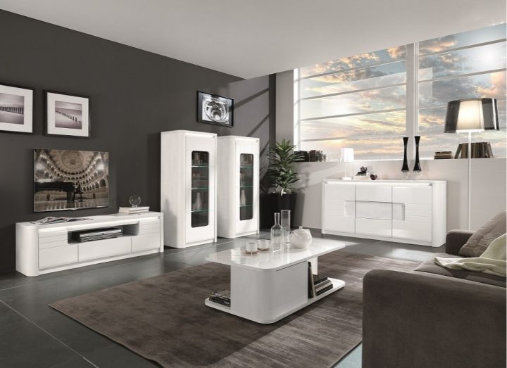 Meuble Tv Leader Coloris Noir/Blanc – Meuble Tv Conforama dedans Meuble Tv Vertigo But