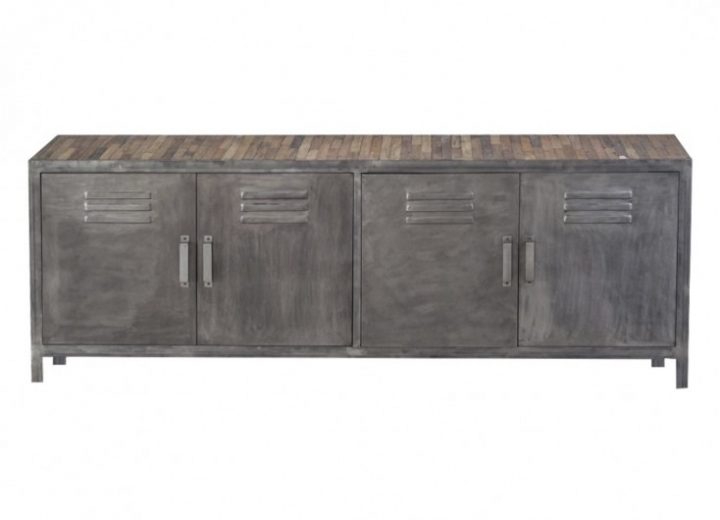 Meuble Tv Locker, 4 Portes -L200Cm à Shogun Meuble Meuble Tv Locker, 4 Portes -L200Cm à Shogun Meuble