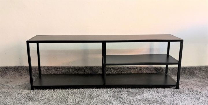 Meuble Tv Métal Noir – Mi-Furniture encequiconcerne Meuble Tv Metal Noir