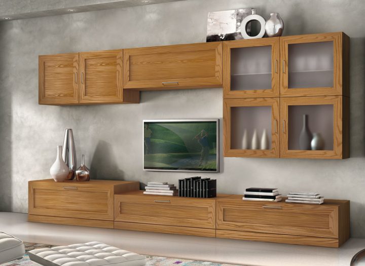 Meuble Tv Mural En Bois De Frêne encequiconcerne Meuble Tv Fixé Au Mur