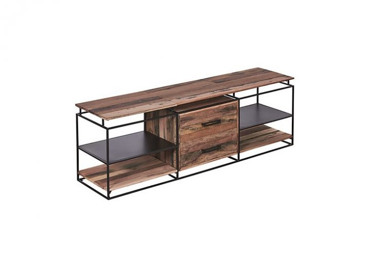 Meuble Tv Nako, 2 Tiroirs – L160 Cm à Shogun Meuble Meuble Tv Nako, 2 Tiroirs – L160 Cm à Shogun Meuble