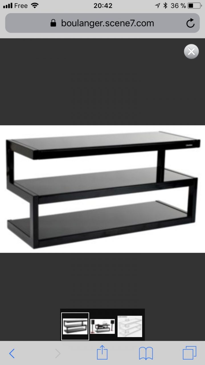 Meuble Tv Norstone Verre Trempé Noir encequiconcerne Meuble Tv Boulanger