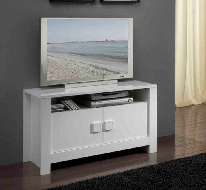 Meuble Tv Pisa Laquée Blanc à Meuble Tv Hauteur 80 Cm