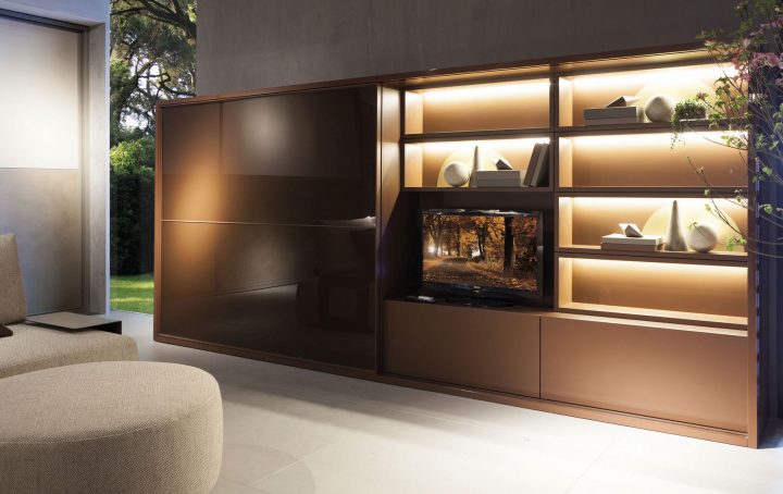 Meuble Tv- Rangement- Bibliothèque Design Fimes Italia pour Meuble Italien De Luxe