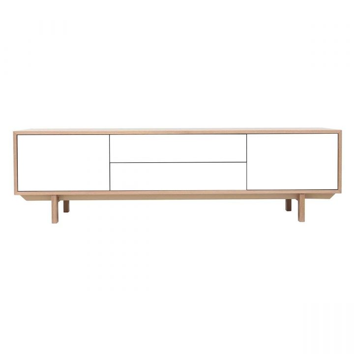 Meuble Tv Scandinave Bois Et Blanc 180 Cm Sid serapportantà But Meubles Tv