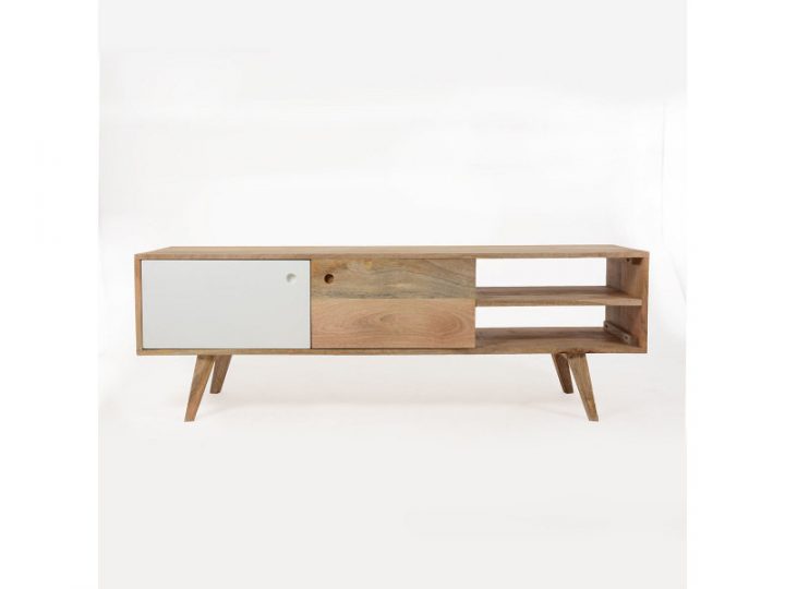 Meuble Tv Scandinave En Bois Artiq | Bt0196G – Vente De avec Meubles Tv Conforama