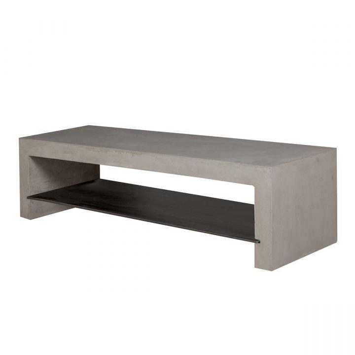 Meuble Tv Style Industriel Béton Et Métal Hugo | Zago Store pour Meuble Zago