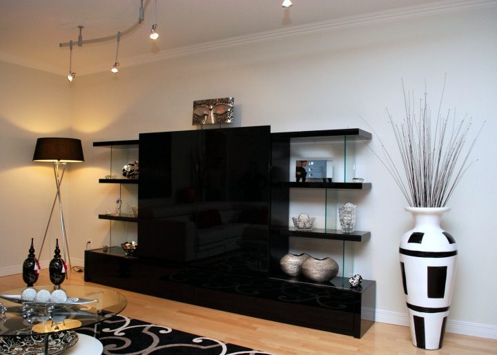 Meuble Tv – Verre-Ébène à Meuble Tv Fermé Meuble Tv – Verre-Ébène à Meuble Tv Fermé