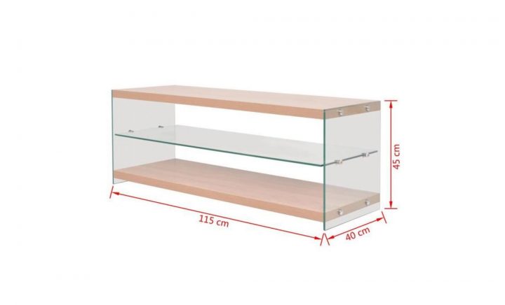Meuble Tv Verre Mdf Couleur Chêne intérieur Meuble Tv Couleur Chene