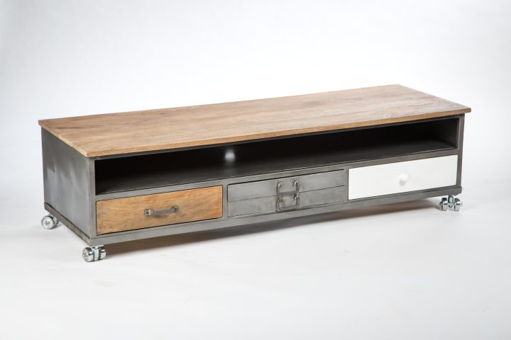 Meuble Tv Vintage Industriel Meuble Tele Bois Elégant Meuble avec Meuble Tv Vintage Pas Cher