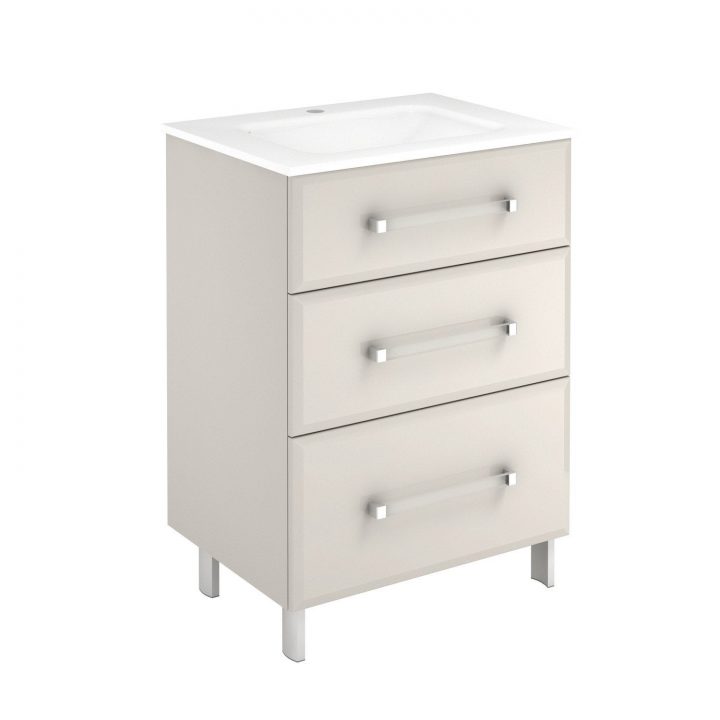 Meuble Vasque 61 Cm Grège, Opale | Leroy Merlin intérieur Vasque Leroy Merlin