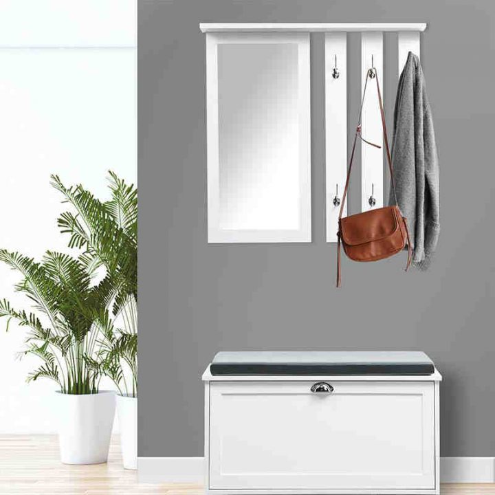 Meuble Vestiaire D'Entrée Avec Miroir – Trend Corner pour Meuble D'Entrée Vestiaire