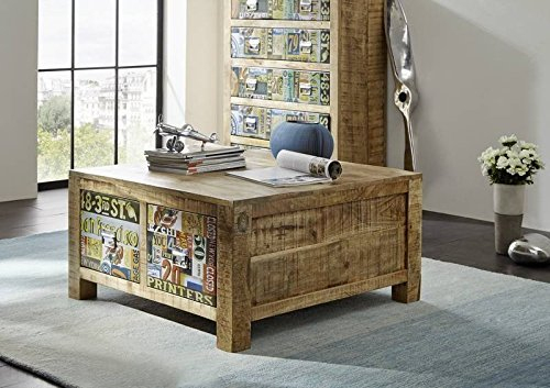 Meuble Vintage En Bois Massif De Manguier Laqué 90 X 90 avec Meubles Vintages