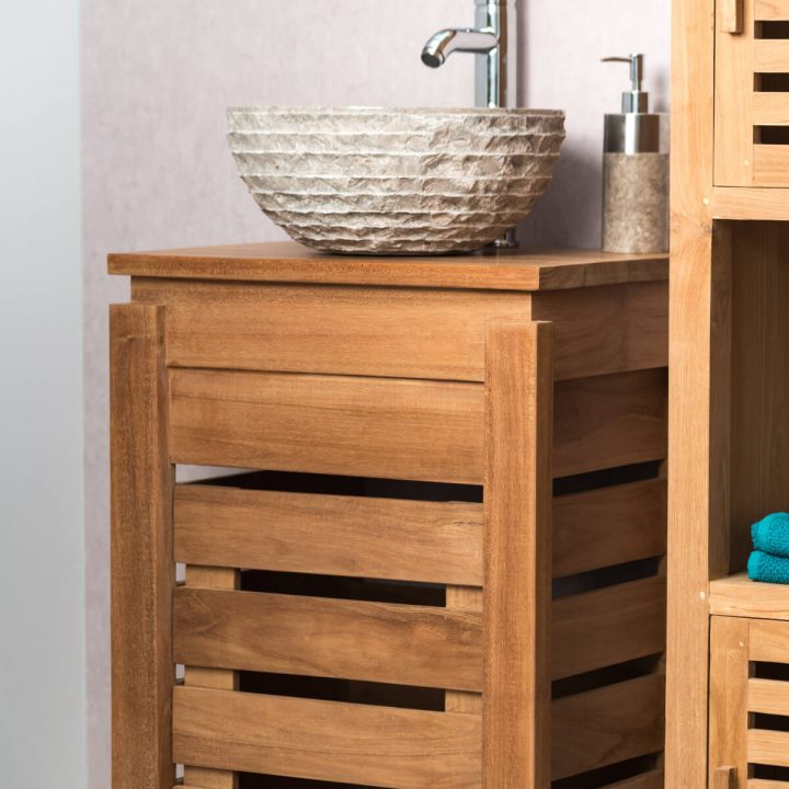 Meuble Zen Salle De Bain En Teck 50 Cm tout Meuble 50 Cm De Large Meuble Zen Salle De Bain En Teck 50 Cm tout Meuble 50 Cm De Large