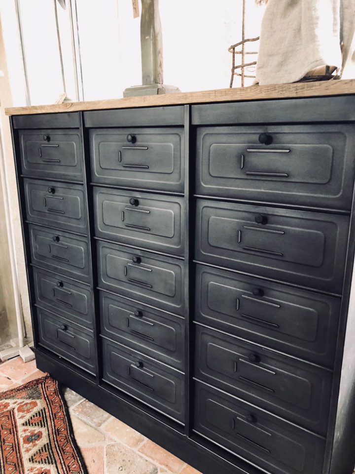 Meubles De Rangement Industriel Métal Bois dedans Meuble En Metal