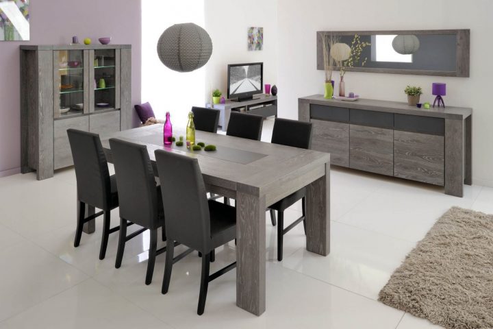 Meubles De Salle À Manger Style Contemporain, Moyenne Gamme concernant Salle A Manger En Bois Gris