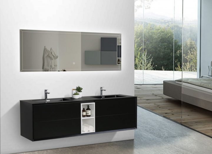 Meubles De Salle De Bains Et De Toilettes | Bernstein destiné Meuble Salle De Bain Noir Mat