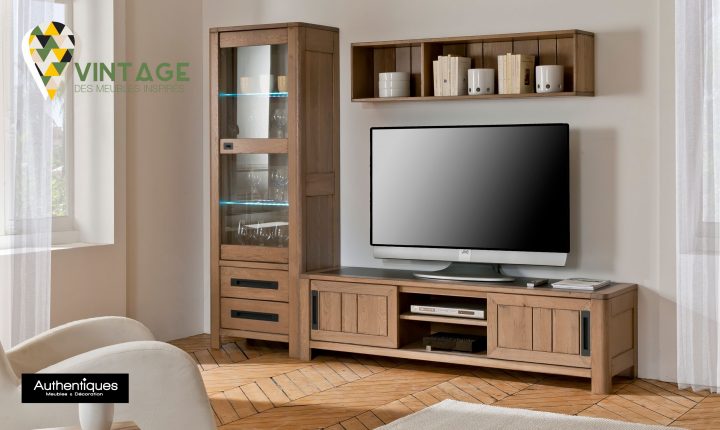 Meubles Tv 100% Chêne Massif De France, Qualité Rustique À pour Magasin Meubles Cambrai