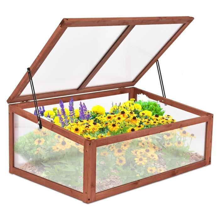 Mini Serre De Jardin En Bois Et Plastique Châssis De intérieur Chassis Jardin