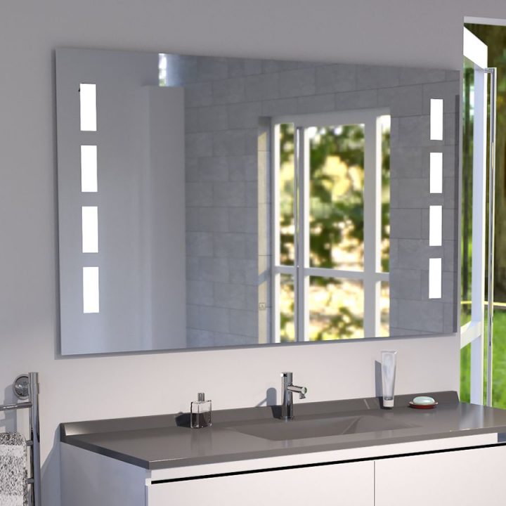 Miroir Anti-Buée Prestige 140X80 Cm – Éclairage Intégré À Led Et  Interrupteur Sensitif intérieur Miroir Salle De Bain Anti Buée