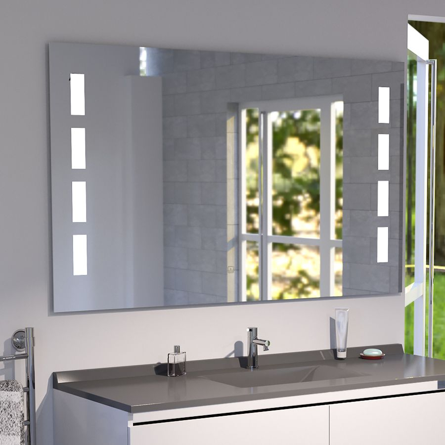 Miroir Anti-Buée Prestige 140X80 Cm - Éclairage Intégré À Led Et  Interrupteur Sensitif intérieur Miroir Salle De Bain Anti Buée