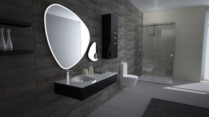 Miroir De Salle De Bain Mural – Curvy – Biselarte – Lumineux avec Miroir Salle De Bain Éclairant Miroir De Salle De Bain Mural – Curvy – Biselarte – Lumineux avec Miroir Salle De Bain Éclairant